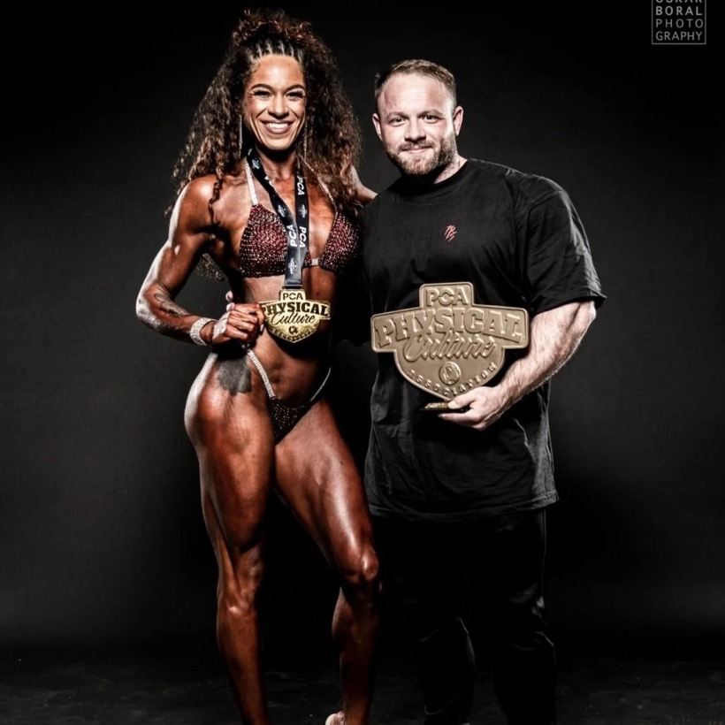 Team CJM competitor on stage