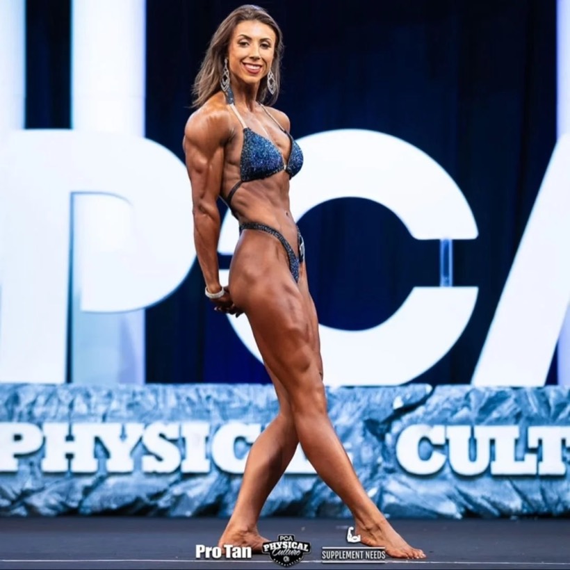 Team CJM competitor on stage