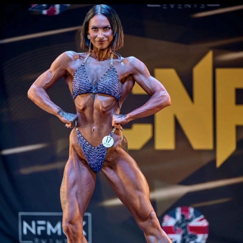 Team CJM competitor on stage