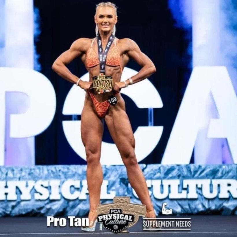 Team CJM competitor on stage