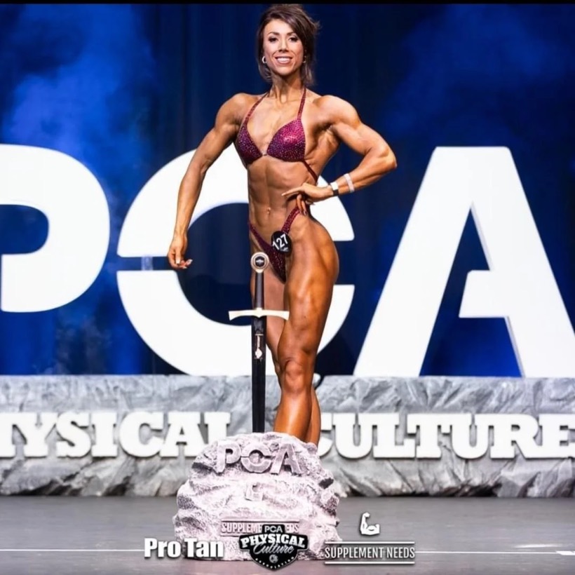 Team CJM competitor on stage