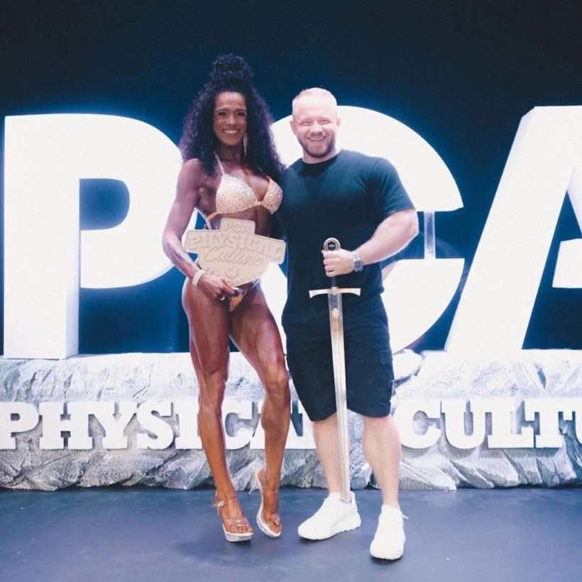 Team CJM competitor on stage