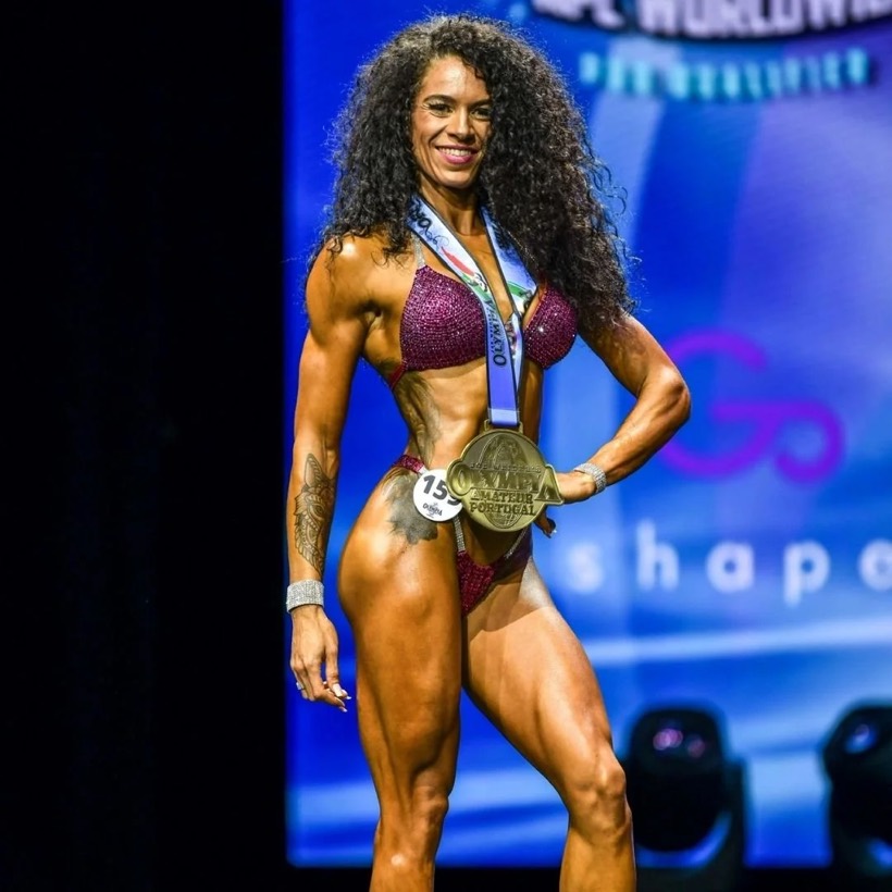 Team CJM competitor on stage