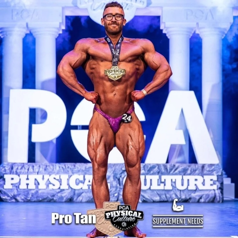 Team CJM competitor on stage