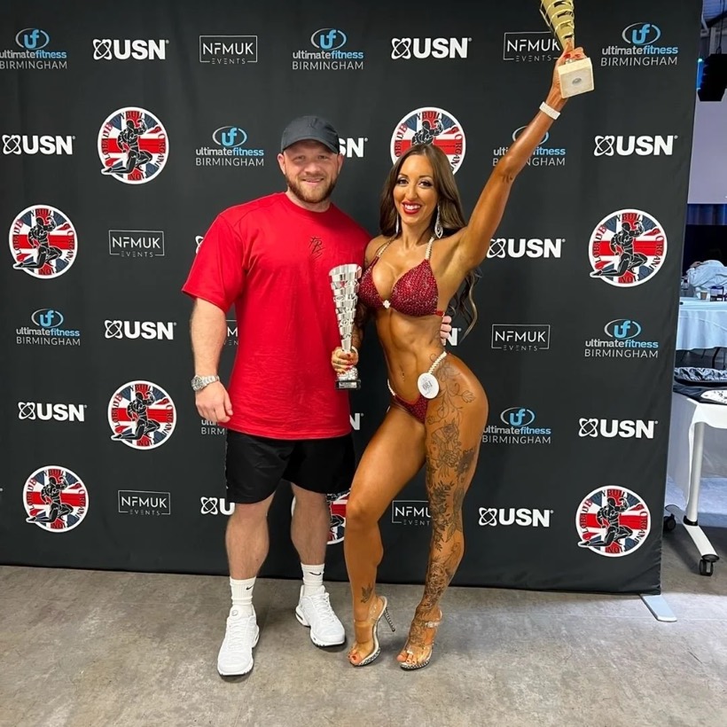Team CJM competitor on stage