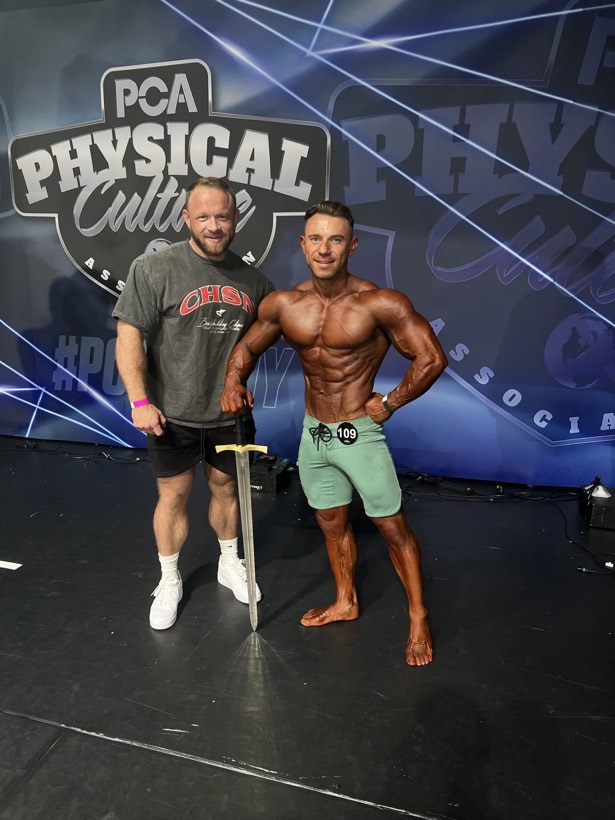 Team CJM competitor on stage