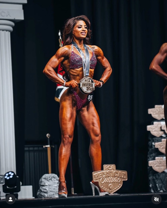 Team CJM competitor on stage