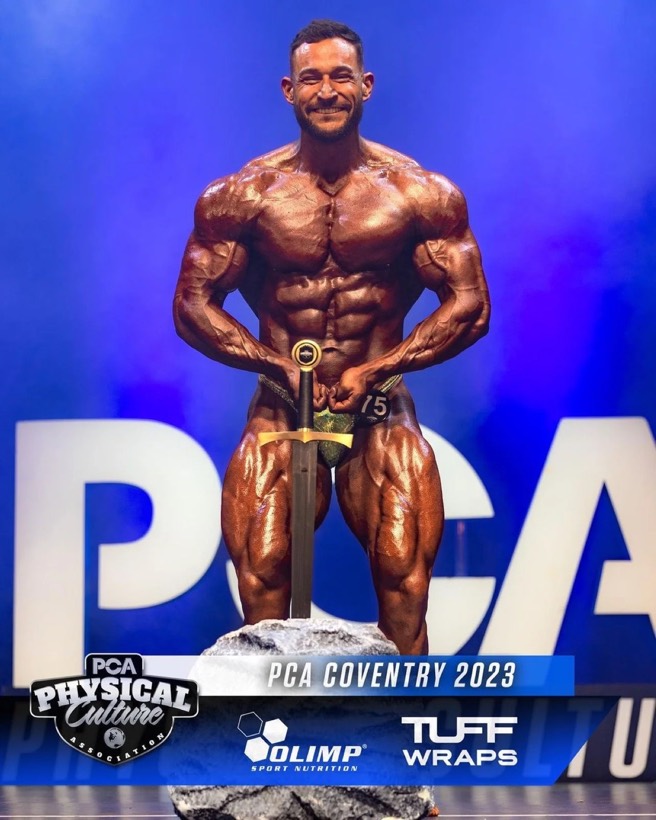 Team CJM competitor on stage